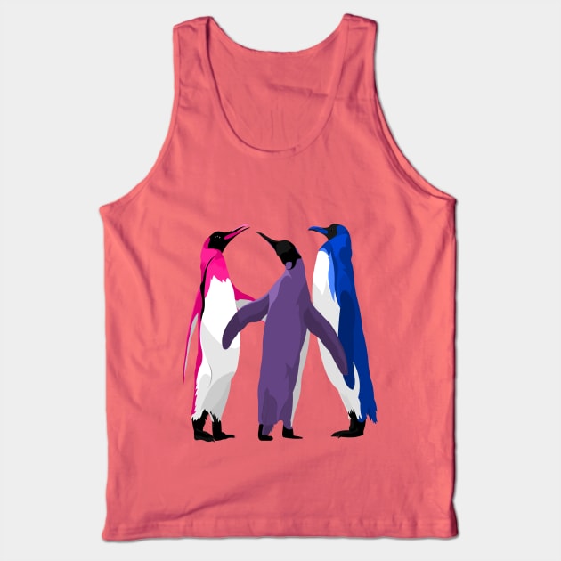 Bisexual Pride Penguins Tank Top by AjDreamCraft